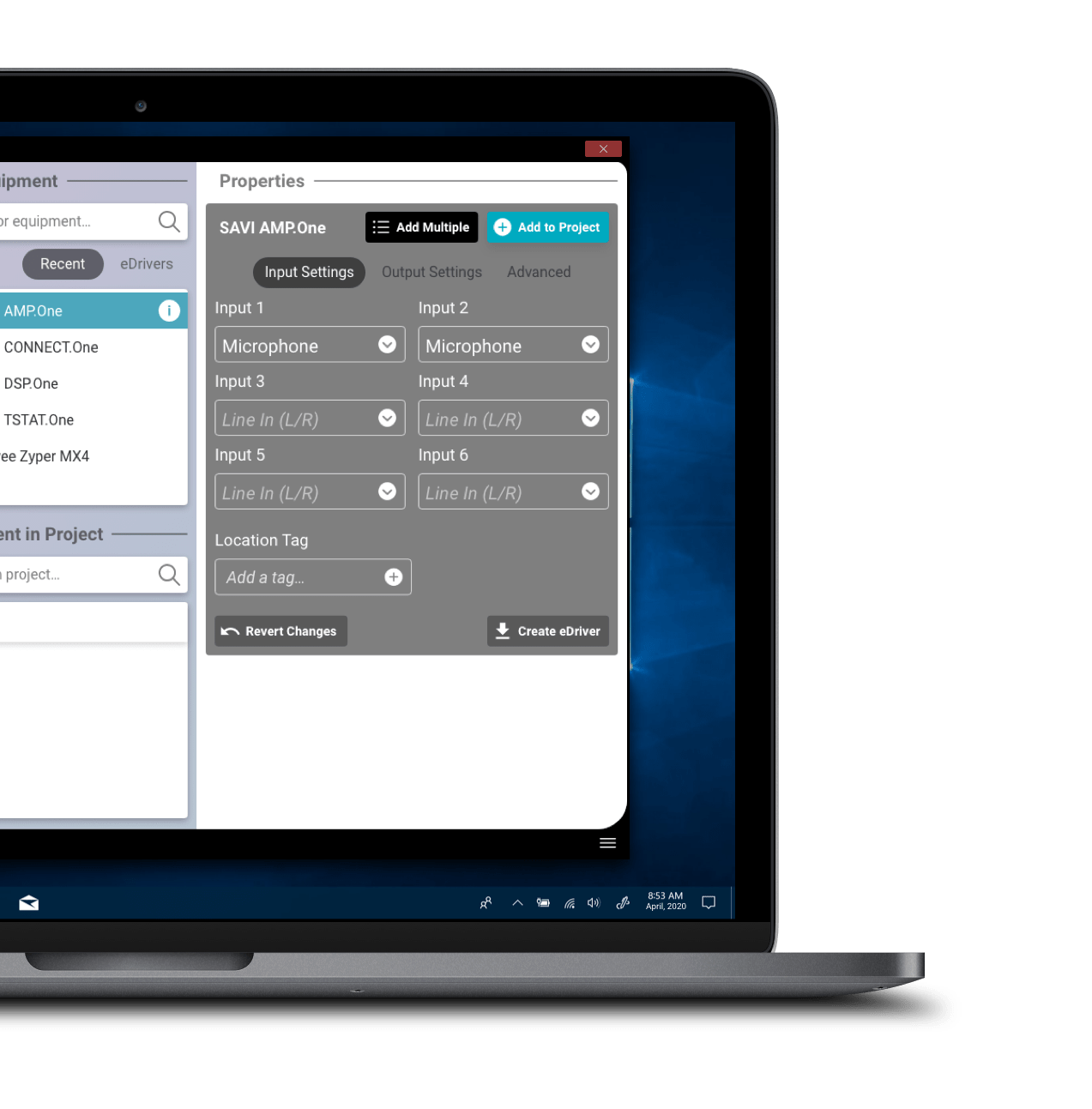 Laptop with SAVI Creator on screen