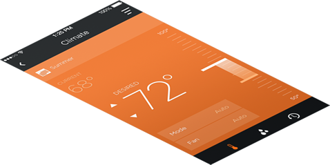 Savant Climate phone interface
